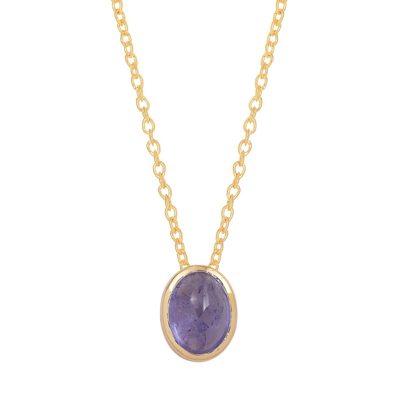 Oval Cut Tanzanite Solitaire Necklace