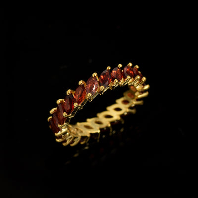 Garnet Eternity Band Ring