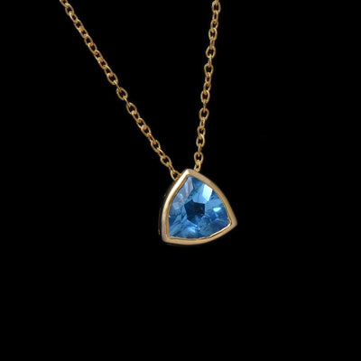 Trillion Blue Topaz Solitaire Chain