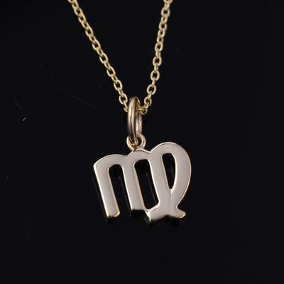 Virgo Zodiac Silver Plain Necklace