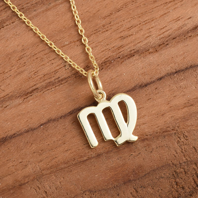 Virgo Zodiac Silver Plain Necklace