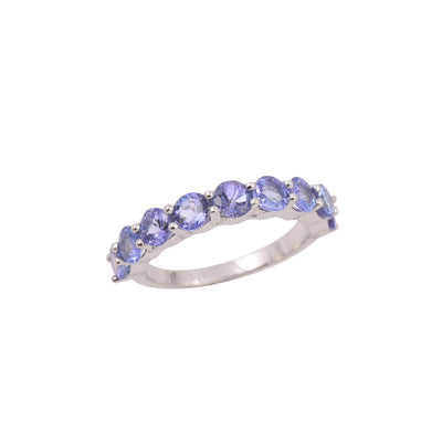 Tanzanite Half Eternity Ring