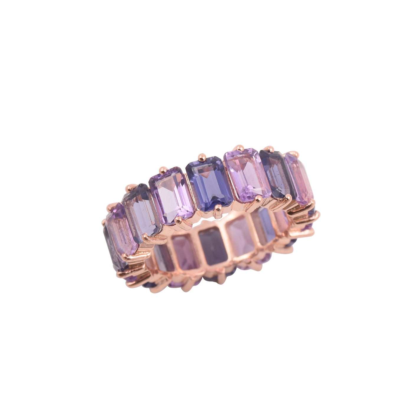 Amethyst & Iolite Full Eternity Ring