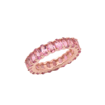 Pink Tourmaline Full Eternity Ring