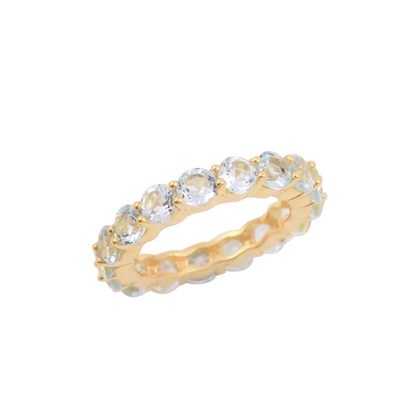 Aquamarine Full Eternity Ring