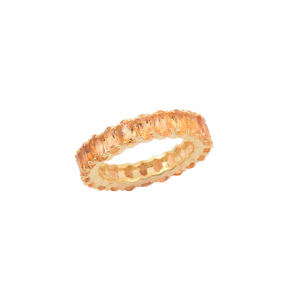 Citrine Full Eternity Band Ring