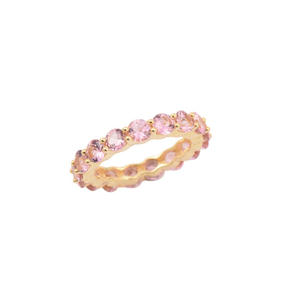 Pink Tourmaline Full Eternity Ring