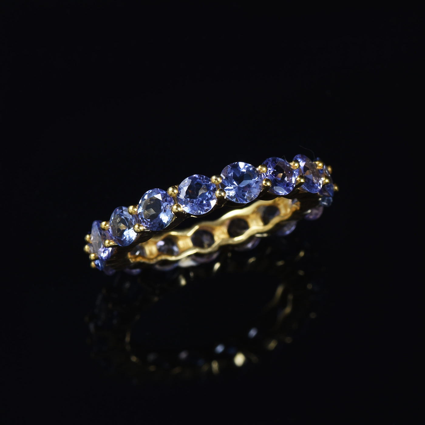 Tanzanite Round Full Eternity Ring