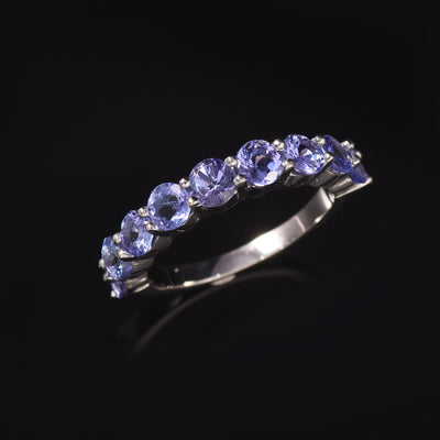 Tanzanite Half Eternity Ring