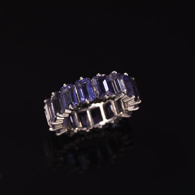 Iolite Octagon Eternity Ring