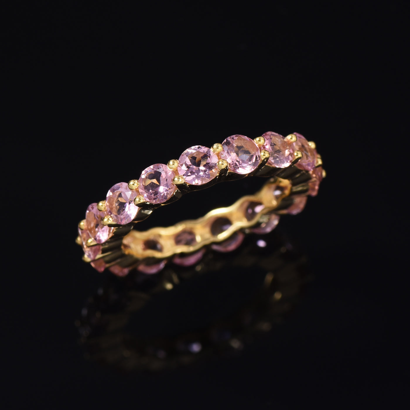 Pink Tourmaline Full Eternity Ring