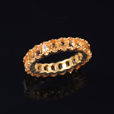 Citrine Full Eternity Band Ring