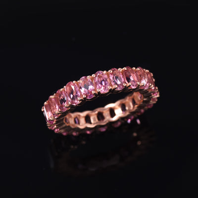 Pink Tourmaline Full Eternity Ring