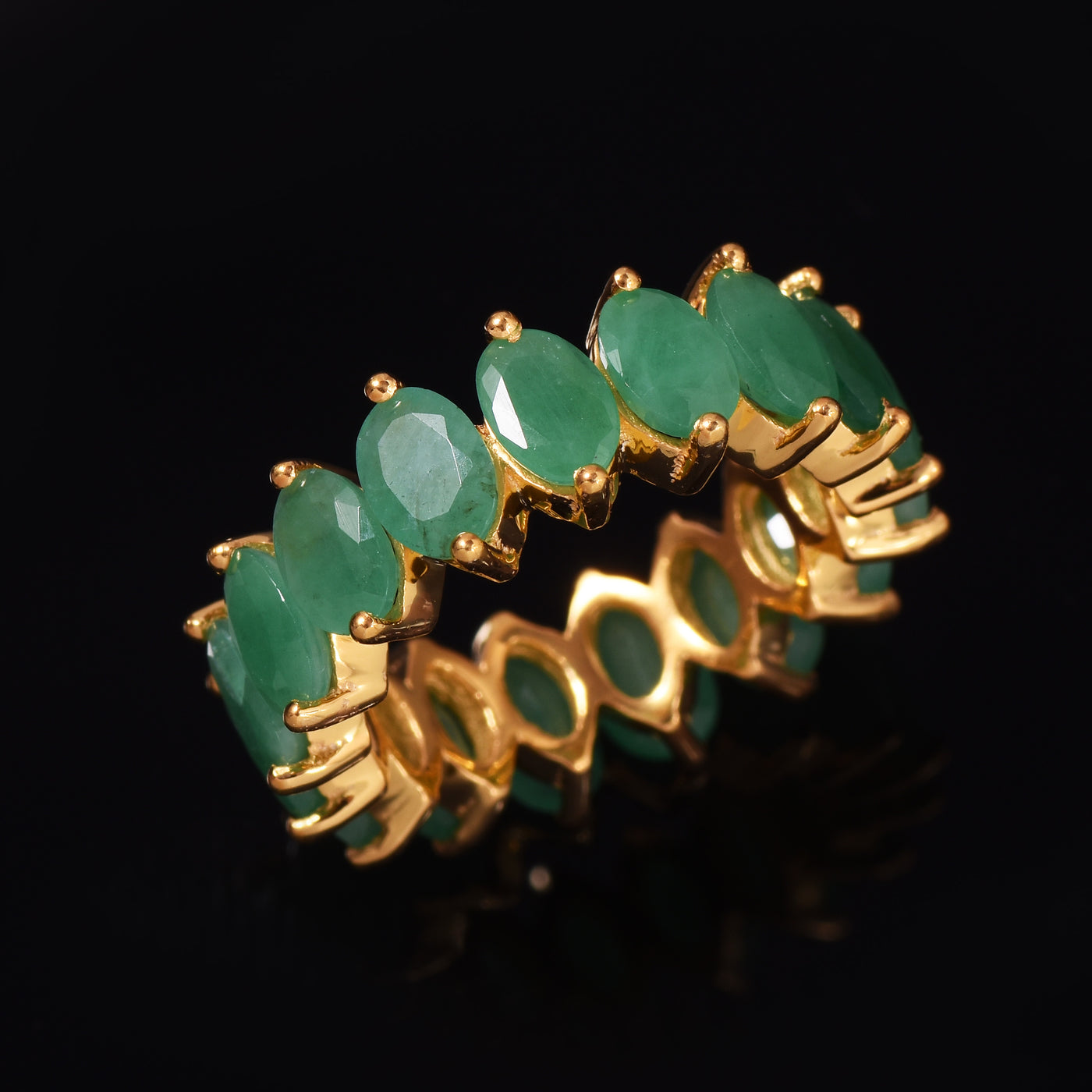 Oval Emerald Eternity Ring