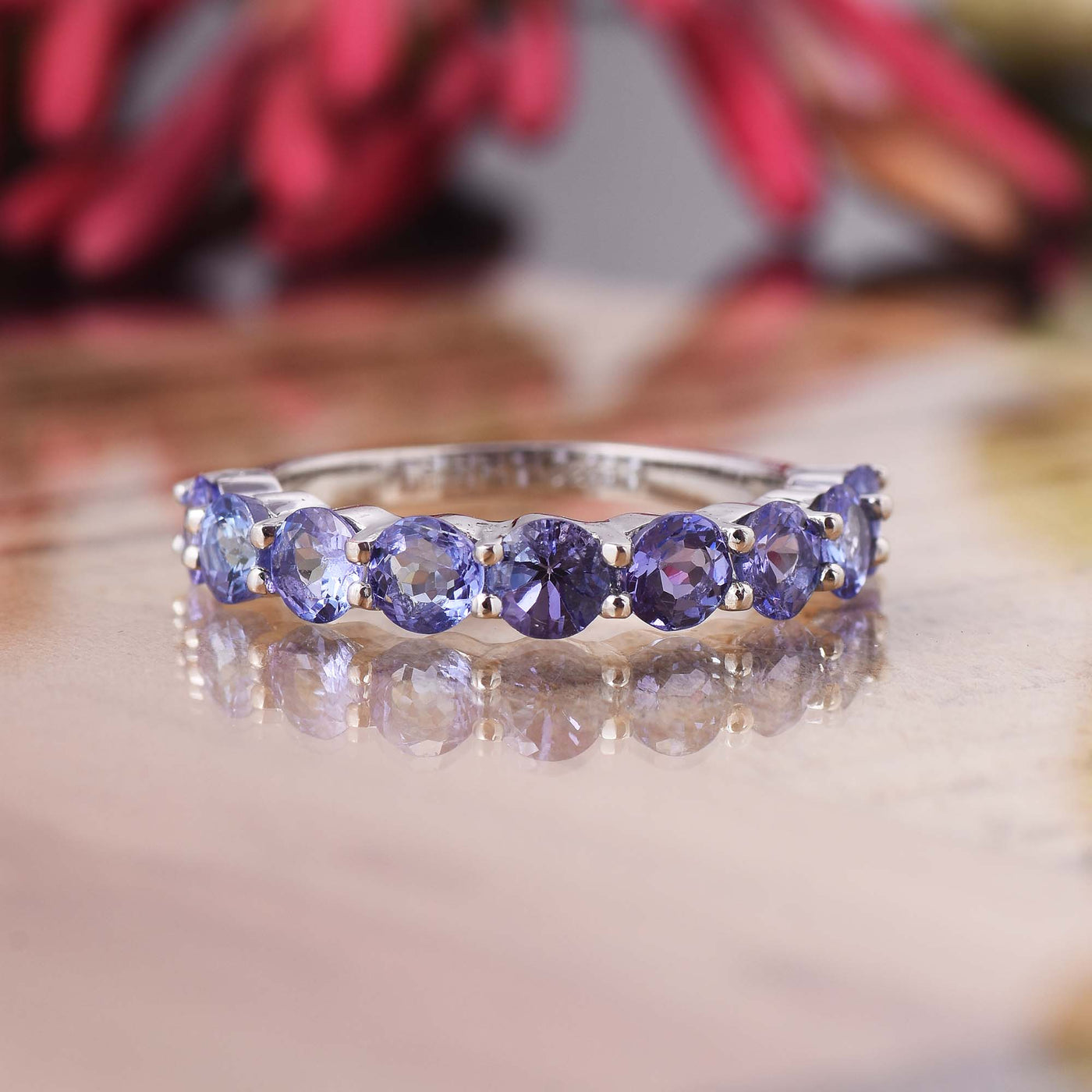 Tanzanite Half Eternity Ring