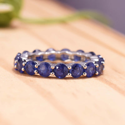 Blue Sapphire Full Eternity Ring