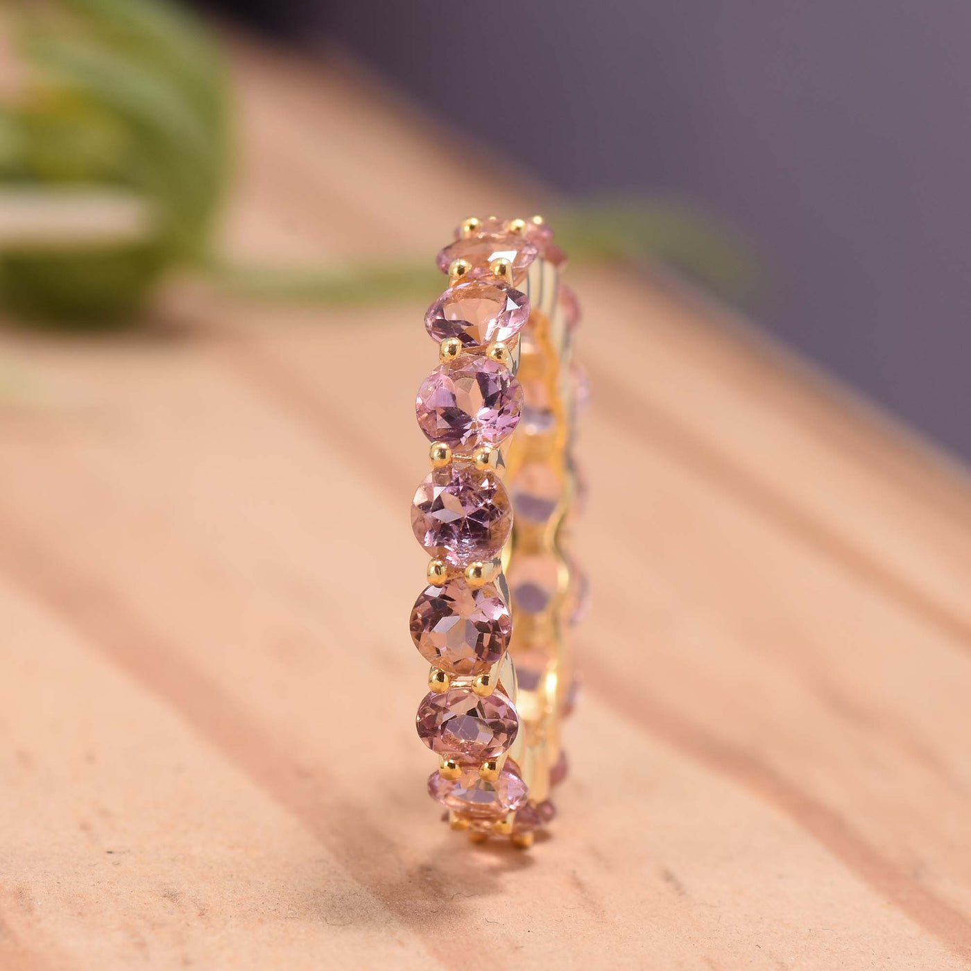 Pink Tourmaline Full Eternity Ring