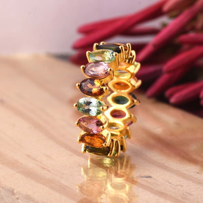 Multi Tourmaline Full Eternity Ring